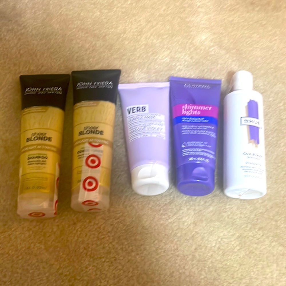 Shampoo and conditions and masks for blonde hair
